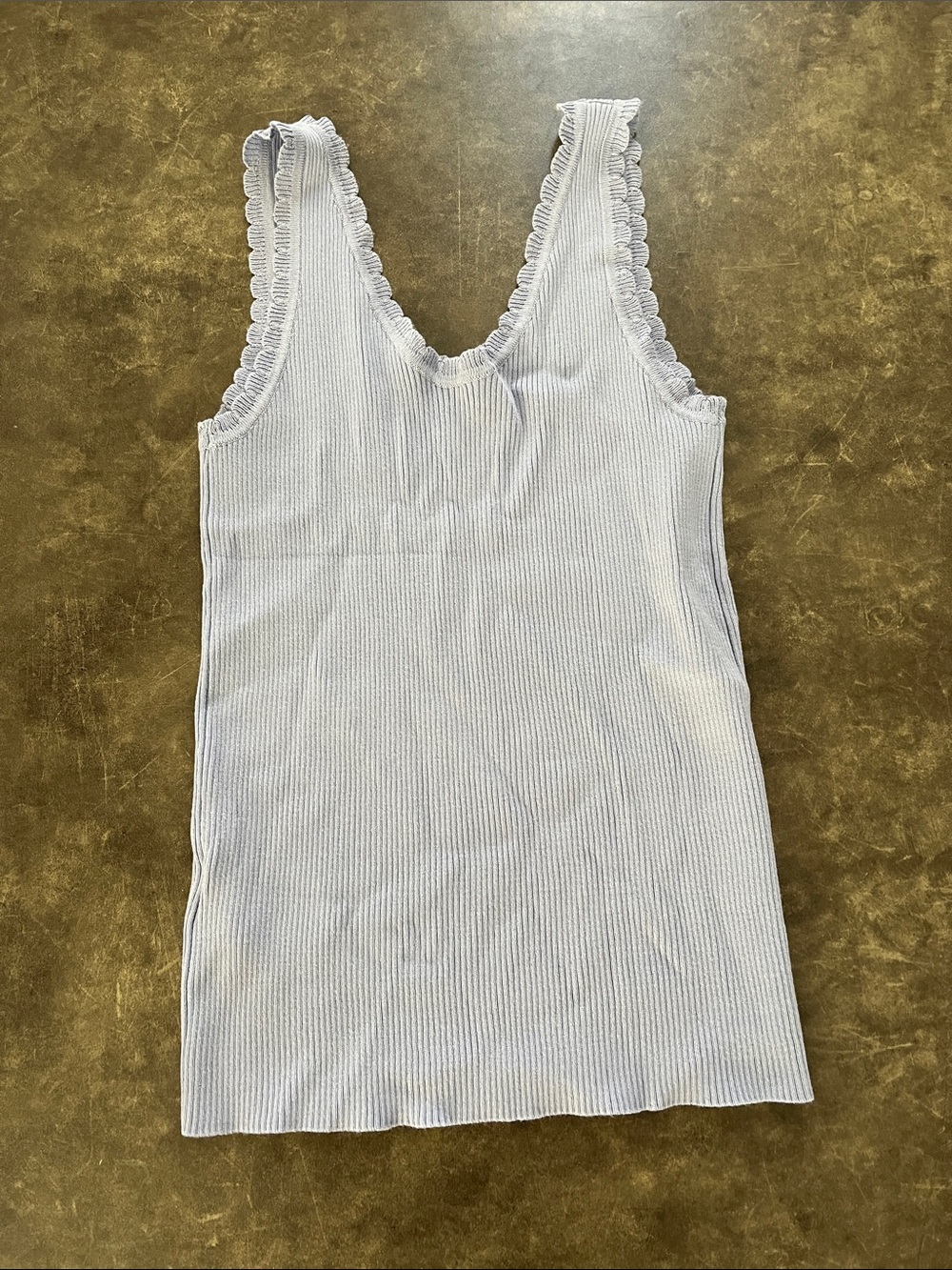 Blue knit tank